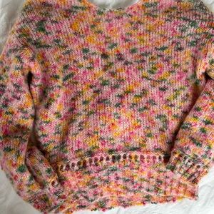 Sézane Pull Livia Off the Shoulder Merino and Mohair Wool Sweater